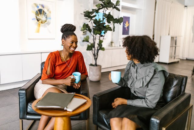 Professional woman in leadership coaching session